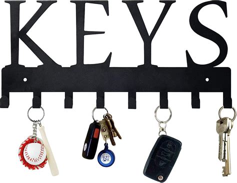 key rack wall|Key Rack For Wall, Black Key Holder For Wall Decorative, Metal .